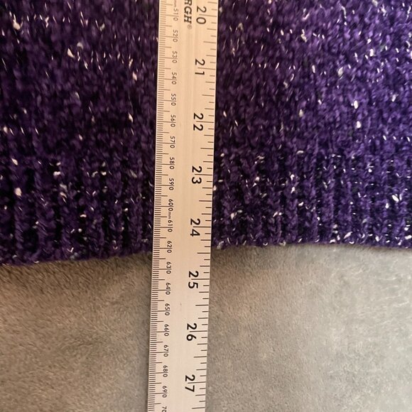 Calvin Klein Women Purple Soft Cozy Chenille Cowl Neck Pullover Sweater 1X Plus - Picture 10 of 13